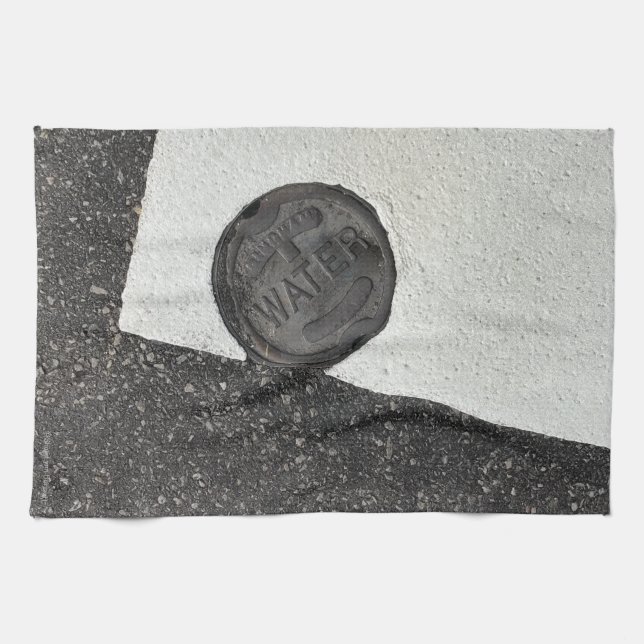 Black and White Water- Kitchen Towel (Horizontal)