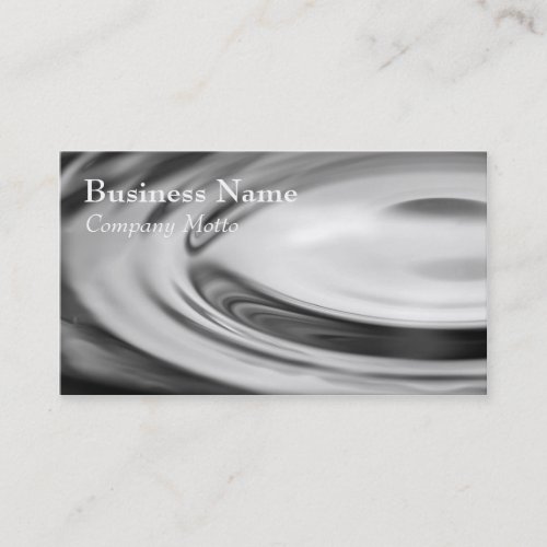Black and white water ripple Generic business card