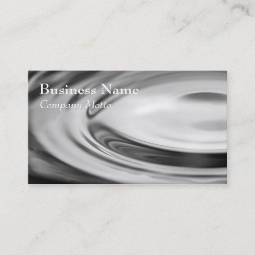 Customizable Black and white water ripple Generic business card