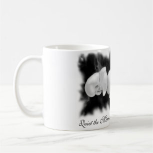 Black and White watercolor Orchids Coffee Mug