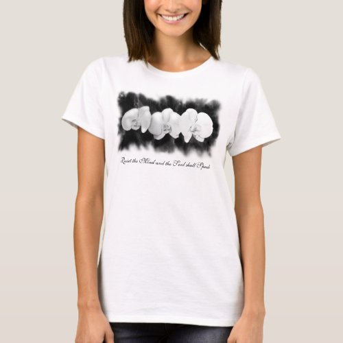 Black and white watercolor orchids T_Shirt