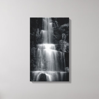 Black and White Waterfall Canvas Print