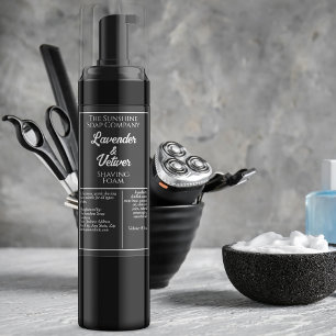 Black and white waterproof cosmetics bottle label