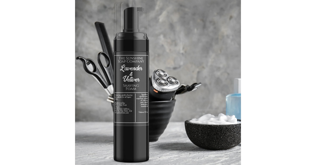 Black and white waterproof cosmetics bottle label Zazzle