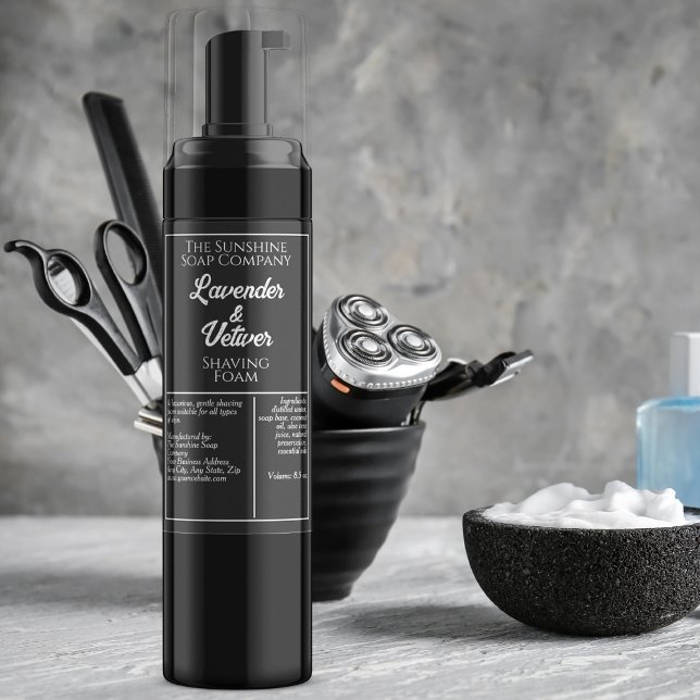 Black and white waterproof cosmetics bottle label (Creator Uploaded)