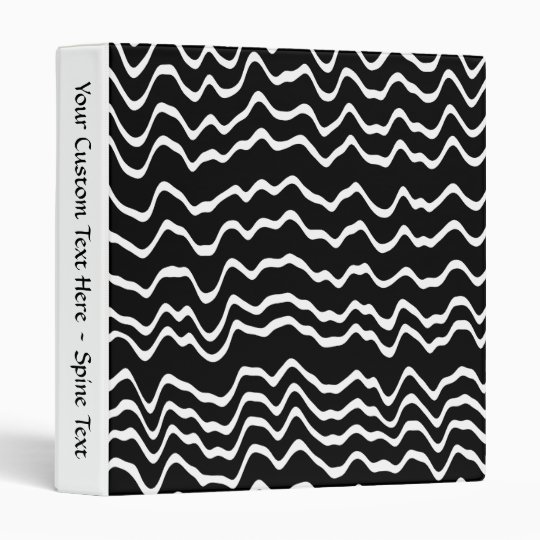 Black and White Wave Pattern. Binder
