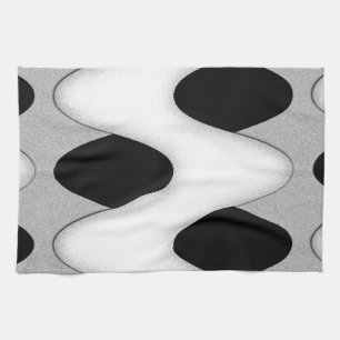 Black and White Wave Towel