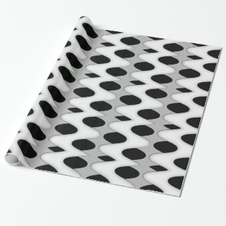 Black and White Wave Wrapping Paper