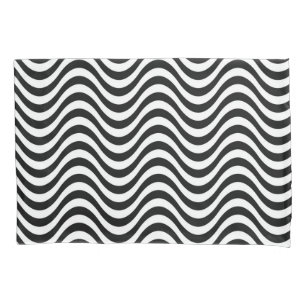 Black and White Waves Pillow Case