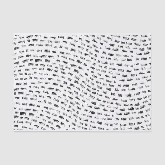 Black and White Waves  Tissue Paper (Front)
