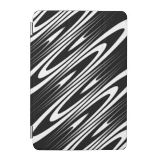 black and white wavy seamless organic pattern iPad mini cover