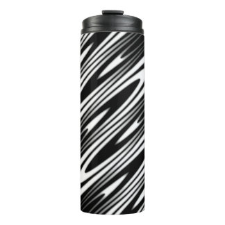 black and white wavy seamless organic pattern thermal tumbler