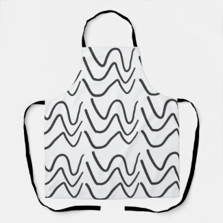 Black and White Wavy Stripe Pattern  