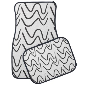 Black and White Wavy Stripe Pattern  