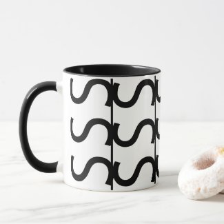 Black and White Wavy Stripe Pattern 