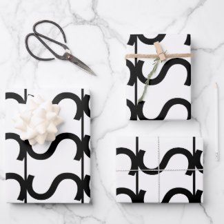 Black and White Wavy Stripe Pattern  