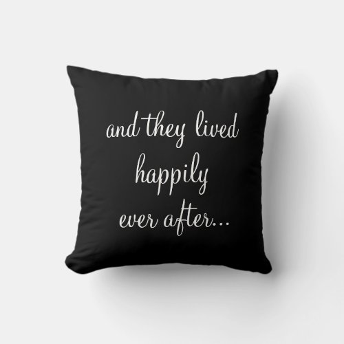 Black and White We Did Wedding Date Pillow
