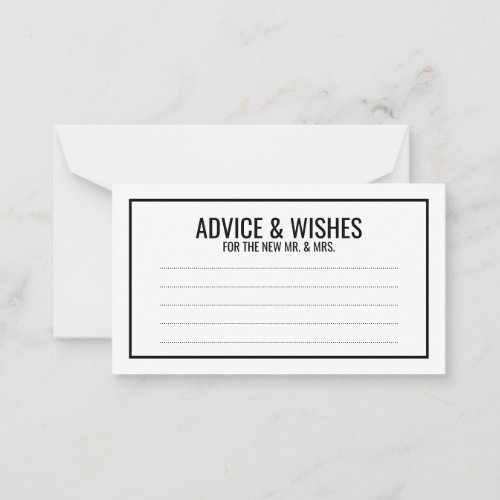 Black and White Wedding Advice and Wishes