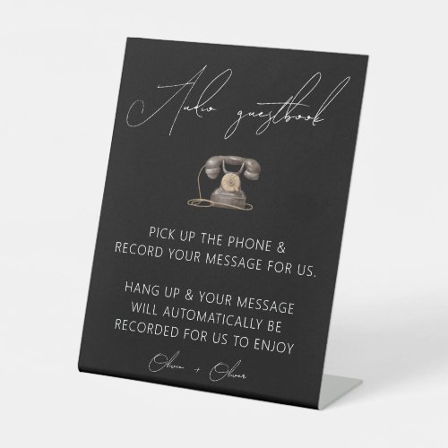 Black and white Wedding audio guestbook sign