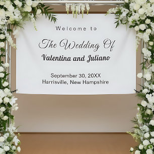 Black and White Wedding Banner