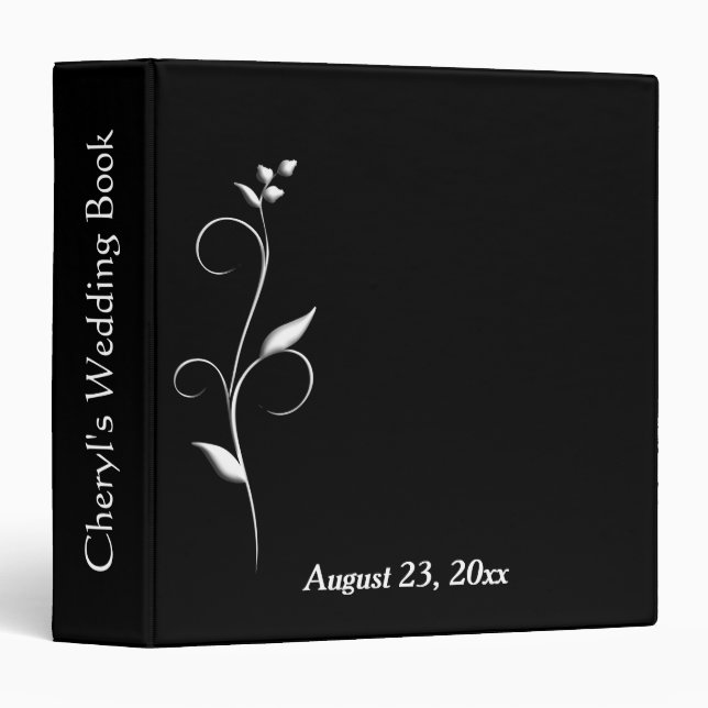 Black and White Wedding Binder (Front/Spine)