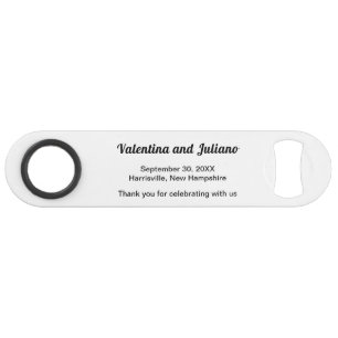 Black and White Wedding Bottle Opener