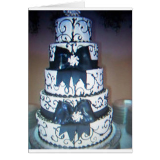 black and white wedding cake cards