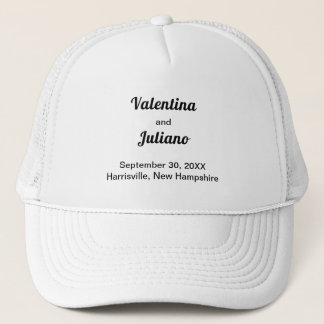 Black and White Wedding Cap