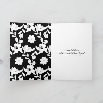Black and White Wedding Card | Zazzle