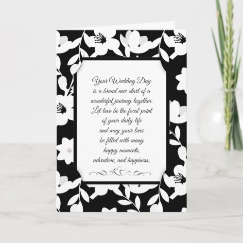 Black and White Wedding  Card