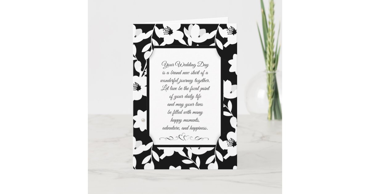 Black and White Wedding Card | Zazzle