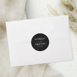 Black And White Wedding Classic Round Sticker<br><div class="desc">Capture the timeless elegance of your special day with our simple,  chic calligraphy black and white wedding suite.</div>