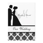 Black and White Wedding Couple Wedding Invitation