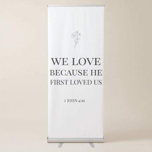 Black and white wedding entrance  retractable banner