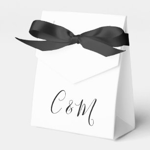 Black and White Wedding Favor Box