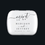 Black and White Wedding Favor Mint Candy Tin<br><div class="desc">For questions or changes made to this template please message me on Zazzle or email emmasuebowtique@gmail.com</div>
