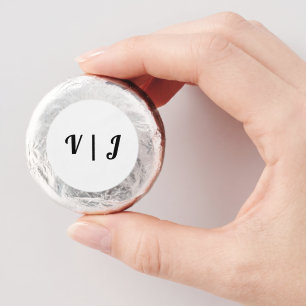 Black and White Wedding Foil Wrapped Dipped Oreo Cookie Favors