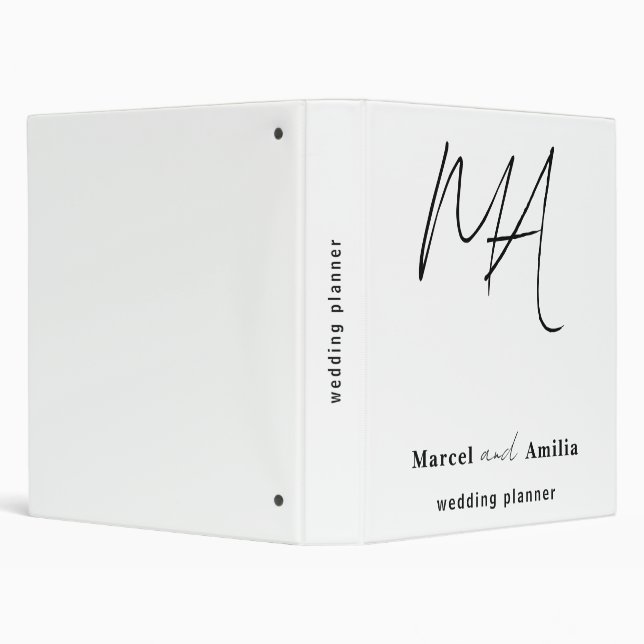 Black And White Wedding Gifts  3 Ring Binder (Background)