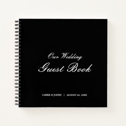 Black and White Wedding Guest Book