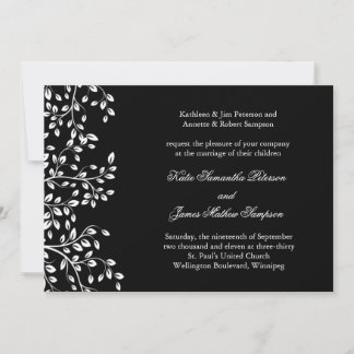 Black and White Wedding Invitation