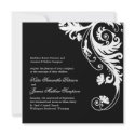 Black and White Wedding Invitations invitation