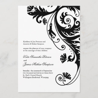 Black and White Wedding Invitations
