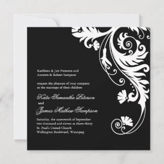Black and White Wedding Invitations