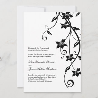 Black and White Wedding Invitations