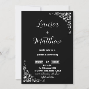 Black and White Wedding Invitations