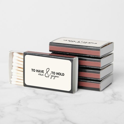 black and white wedding  matchboxes
