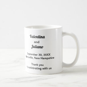 Black and White Wedding Mug