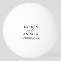 Black and White Wedding Personalized Ping Pong Ball
