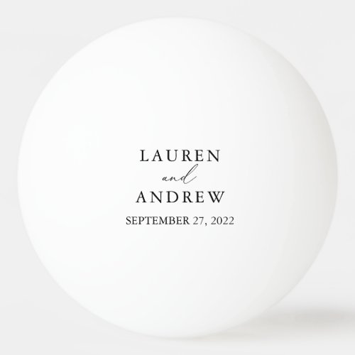 Black and White Wedding Personalized Ping Pong Ball