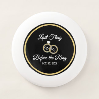 Black and White Wedding Personalized Rings Wham-O Frisbee